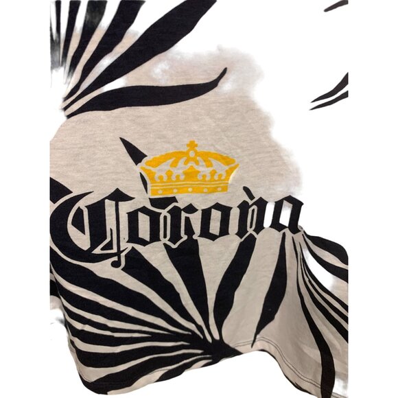 Corona Mens Tank Top S White/Navy Tropical Print - Picture 2 of 5